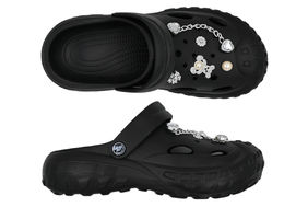 SANDÁLE CLOGS W BLACK/TEDDY BEAR