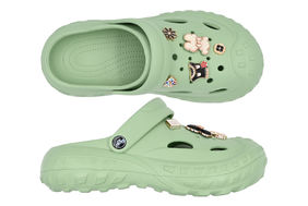 SANDÁLE CLOGS W GREEN/TEDDY BEAR